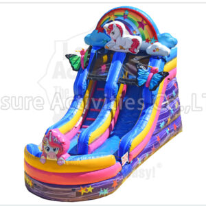 13ft single lane water slide unicorn ii sl