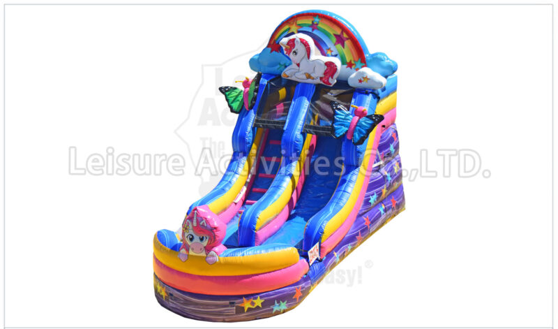 13ft single lane water slide unicorn ii sl