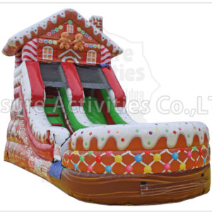 13ft single lane water slide ginger bread house sl 13ft single lane water slide ginger bread house sl