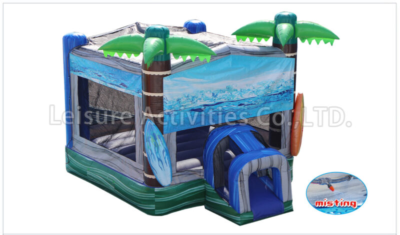 14ft multi theme misting bounce tropical