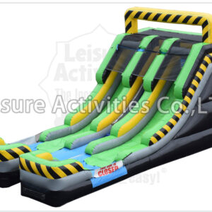 15ft double lane water slide caution sl