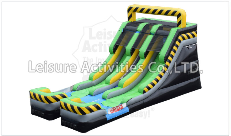 15ft double lane water slide caution sl