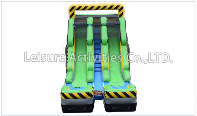 15ft double lane water slide caution sl