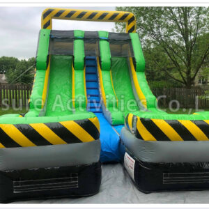 15ft double lane water slide caution sl
