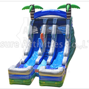 16ft double lane water slide tropical sl