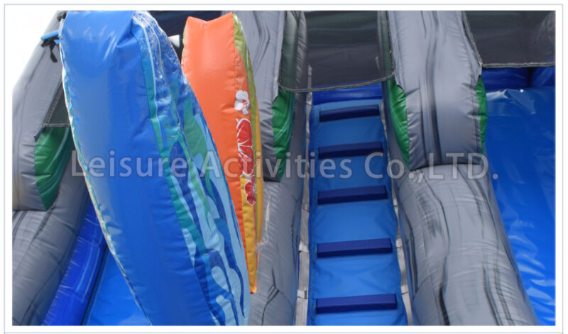 16ft double lane water slide tropical sl