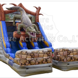 16ft double lane water slide alligator swamp sl 16ft double lane water slide alligator swamp sl