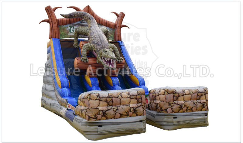 16ft double lane water slide alligator swamp sl