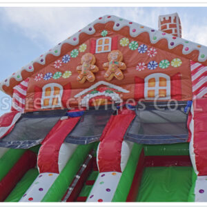 16ft double lane water slide ginger bread house sl
