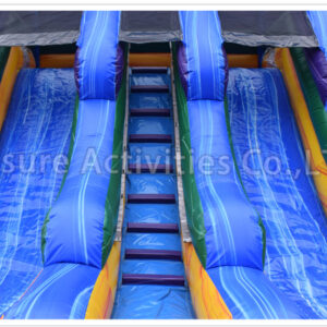 16ft multi theme double lane water slide marble purple sl