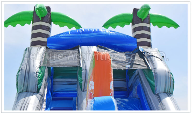 16ft single lane water slide tropical ii sl