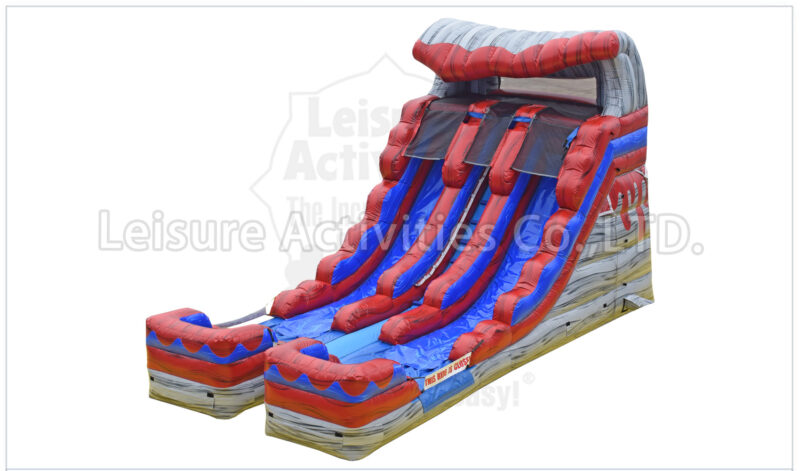 16ft lava double lane water slide stone sl