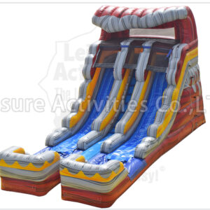 16ft volcano double lane water slide marble red sl