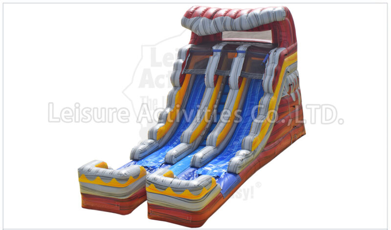 16ft volcano double lane water slide marble red sl