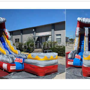 16ft volcano single lane water slide marble red ii sl 16ft volcano single lane water slide marble red ii sl