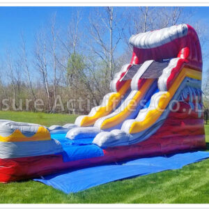 16ft volcano single lane water slide marble red ii sl 16ft volcano single lane water slide marble red ii sl