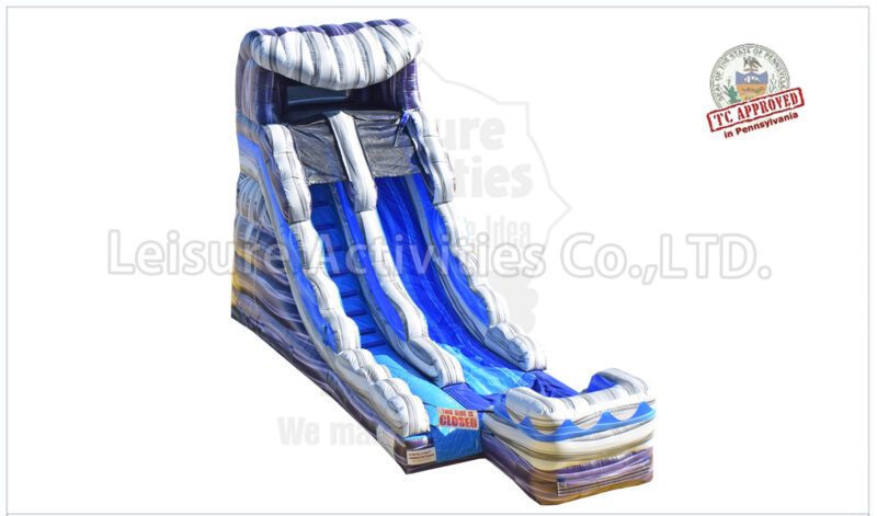 16ft wave single lane water slide marble blue ii sl (copy)