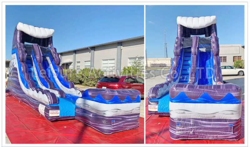 16ft wave single lane water slide marble blue ii sl (copy)