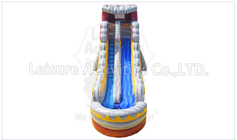18ft volcano single lane water slide marble red rpl