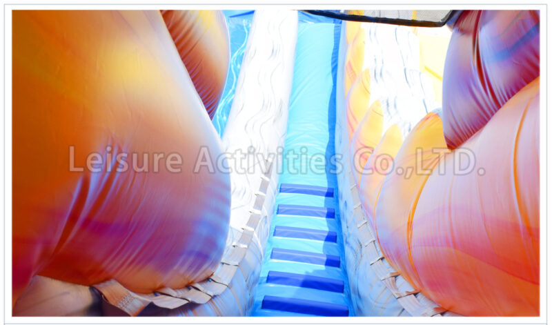 18ft volcano single lane water slide marble red rpl