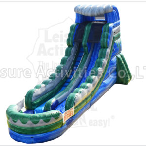 18ft wave single lane water slide marble blue rpl