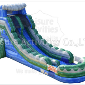 18ft wave single lane water slide marble blue rpl