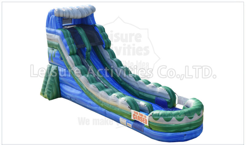 18ft wave single lane water slide marble blue rpl