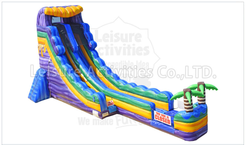 20ft single lane water slide green oasis sl (copy)