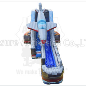 20ft single lane water slide shark mouth fighter plane sl 20ft single lane water slide shark mouth fighter plane sl
