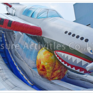 20ft single lane water slide shark mouth fighter plane sl 20ft single lane water slide shark mouth fighter plane sl