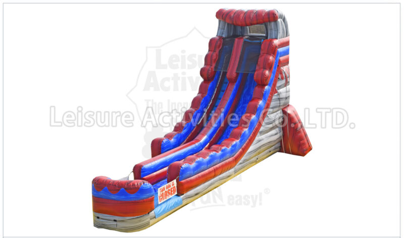 20ft lava single lane water slide stone sl