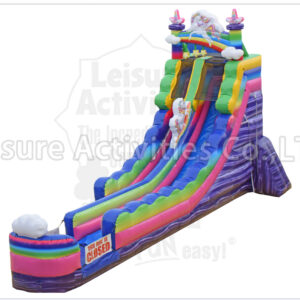 20ft single lane water slide unicorn rainbow sl (max height 22ft) 20ft single lane water slide unicorn rainbow sl (max height 22ft)
