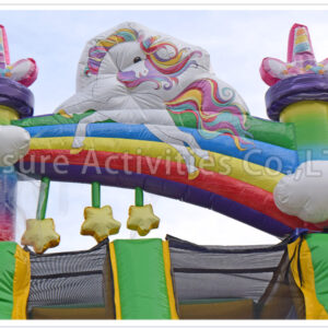 20ft single lane water slide unicorn rainbow sl (max height 22ft) 20ft single lane water slide unicorn rainbow sl (max height 22ft)