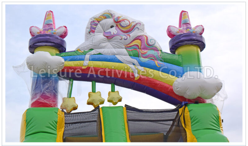 20ft single lane water slide unicorn rainbow sl (max height 22ft)
