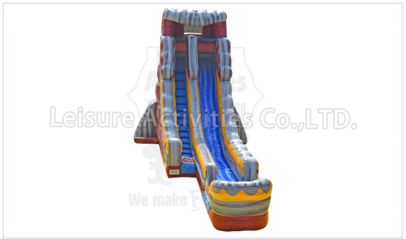 20ft volcano single lane water slide marble red sl