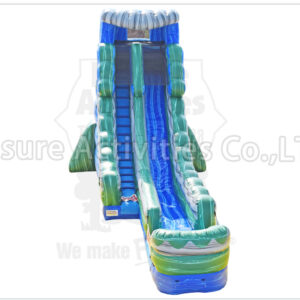 20ft wave single lane water slide marble blue sl 20ft wave single lane water slide marble blue sl