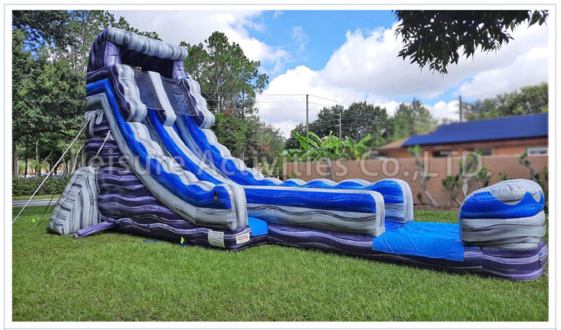 20ft wave single lane water slide marble blue sl (copy)