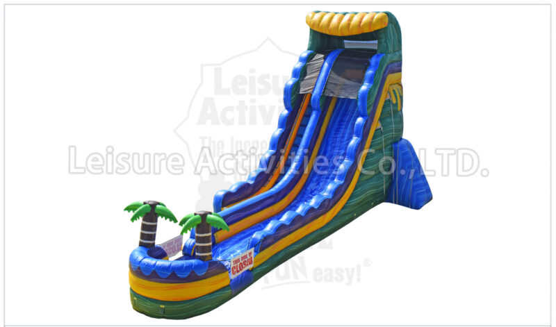 22ft single lane water slide green oasis rpl