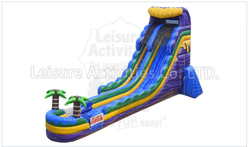 22ft single lane water slide green oasis rpl (copy)