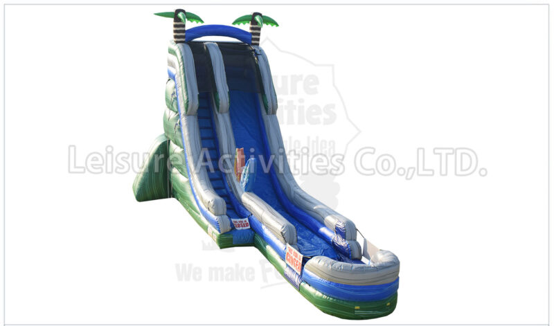 22ft single lane water slide tropical rpl