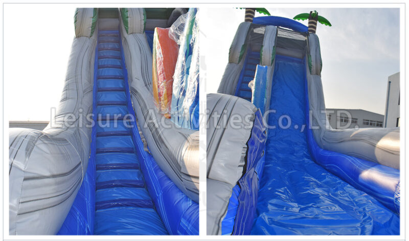 22ft single lane water slide tropical rpl