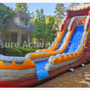22ft volcano single lane water slide marble red ii rpl