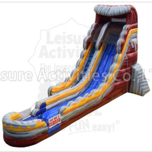 22ft volcano single lane water slide marble red ii rpl