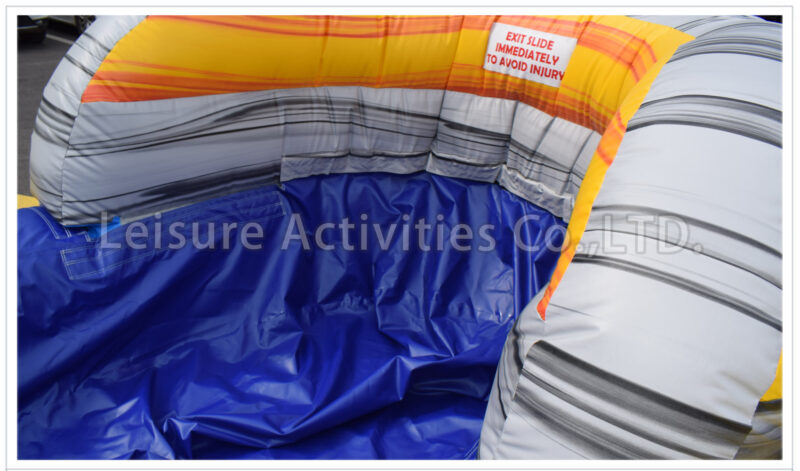22ft volcano single lane water slide marble red ii rpl