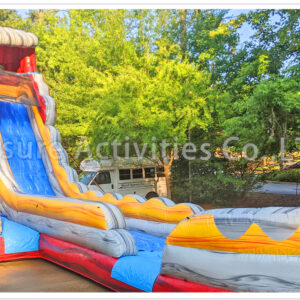 22ft volcano single lane water slide marble red ii rpl