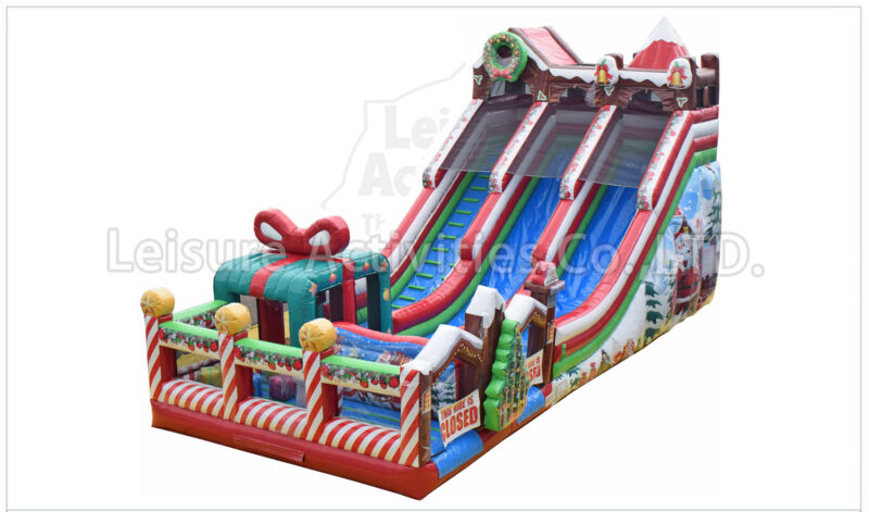 23ft christmas double lane tubing slide