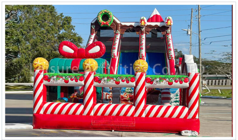 23ft christmas double lane tubing slide