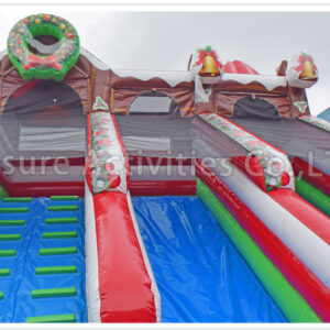 23ft christmas double lane tubing slide