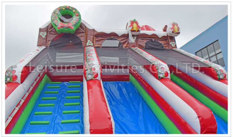 23ft christmas double lane tubing slide