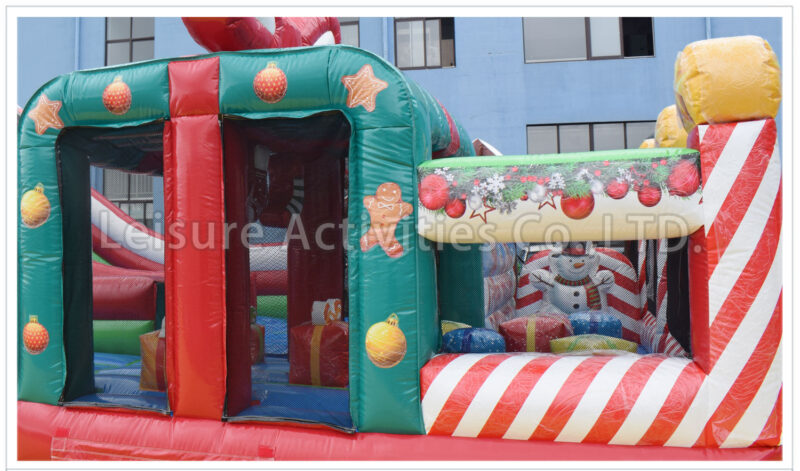 23ft christmas double lane tubing slide